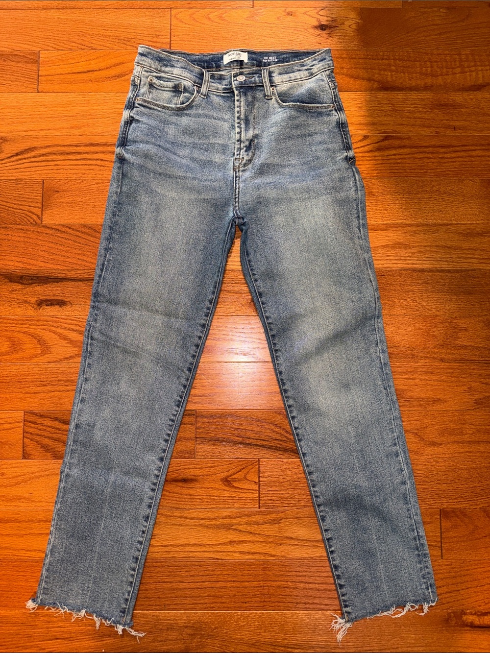 Kensie The Juliet High-Rise Slim Vintage Luxe Light Blue Washed Jeans 27X28